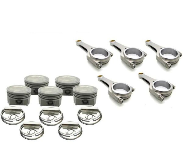 Kolben Pleuel SET. Mahle Schmiedekolben in Verbindung mit den BW 4340 Stahl H-Schaftpleuel